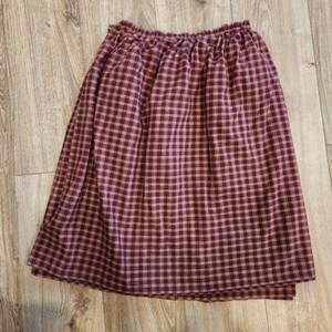 PLAID STURBRIDGE WINE TABLE SKIRT/MATERIAL FARMHOUSE COTTON