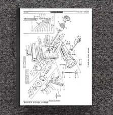 Parts Manual Fits South Bend Lathe-7in Shaper 1966 