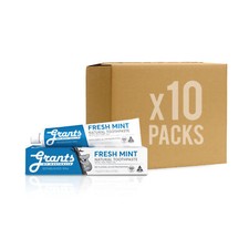 10x Grants Tea Tree Oil Fresh Mint Toothpaste, No Parabens SLS, Vegan, 3.88 oz