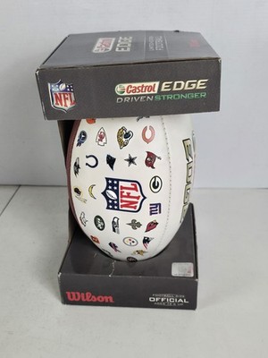 Castrol Edge Wilson Limited Edition NFL All Team Logos White Official Football