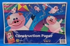 Vintage 1998 Mead Assorted Colors Construction Paper 40 Sheets 18 X 12 NOS 