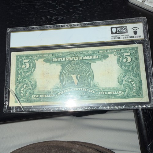 1899 $5 Silver Certificate Indian Bill Note FR-278. Certified PMG 25 (Very Fine) - Picture 6 of 8