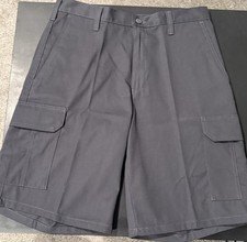 Cintas ComfortFLEX Men's Dark Grey Cargo Work Shorts Size 32 370-33