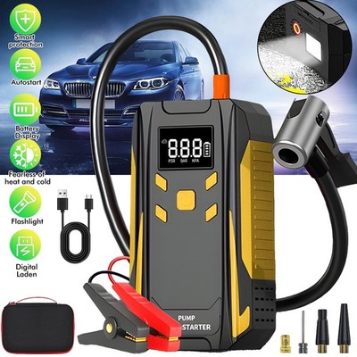 8000mah Auto Starthilfe mit Luftkompressor Pack Booster 12V Powerbank QC 3.0