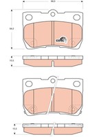 Bremsbelagsatz Scheibenbremse Cotec TRW GDB3399 FüR Lexus GS IS 2 200D ALE20_