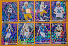 2025 Panini Mosaic Prizm Purple Reactive Chargers Omarion Hampton Gates James