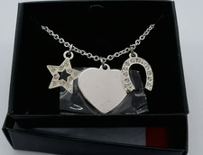 Wish Love Luck Necklace Silver-plated by Avon NEW in Gift Box - Gertrude