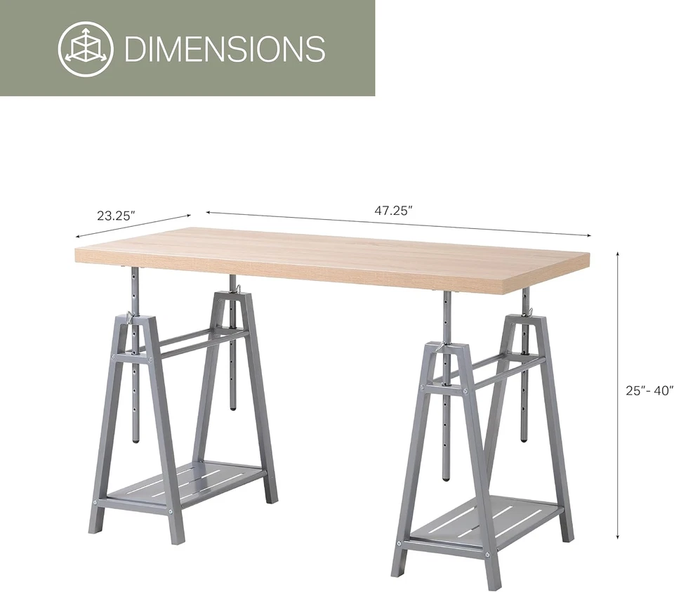 Kyndall Laine Select Model KYLN22 Variable Height Desk with Metal Base - Image 3 of 4