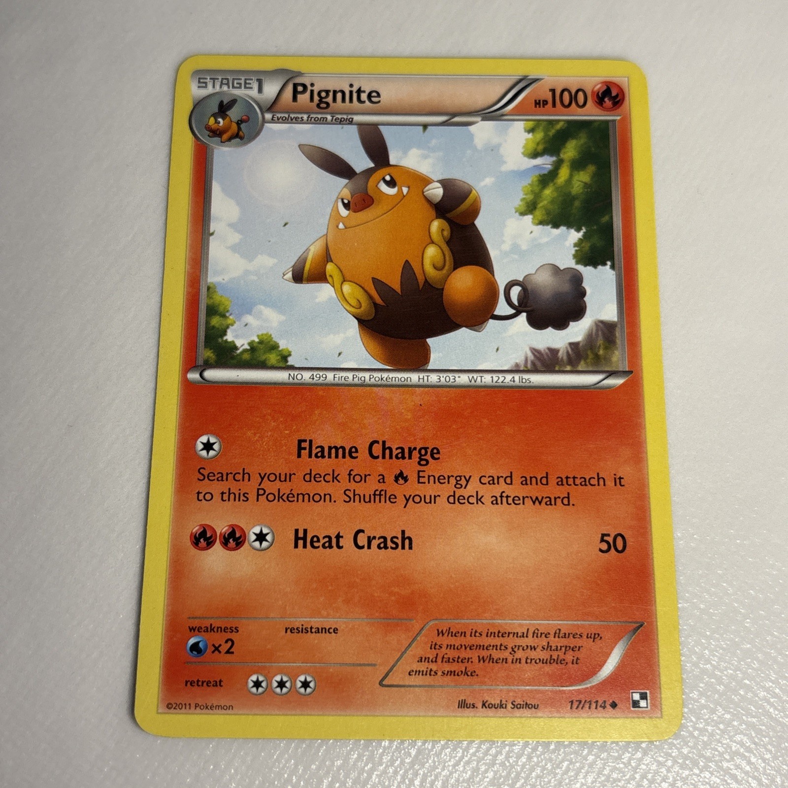 Pokemon Trading Card - Black & White: Pignite 17/114