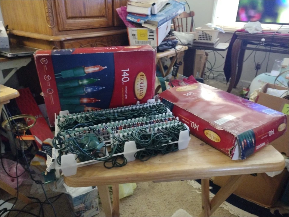 140 Motion Chaser Light String Multi or Clear 8 Function Christmas Holiday 2FOR1 - Image 2 of 4