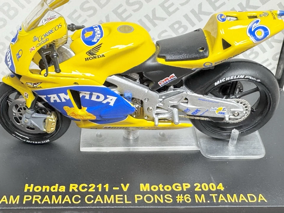 Honda RC211-V  #6 M.TAMADA -Team Pramac Camel Pons Moto GP 2004 Ixo Models 1/24 - Image 2 of 4