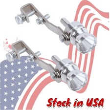 2x Muffler Pipe Turbo Whistle Growler Sound Easy Install Fake Blow Off Valve