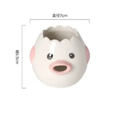 Cartoon Ceramic Egg Separator – Cute Chicken Design, Quick & Clean