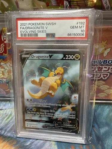 Pokemon TCG Dragonite V Alternate Art PSA 10🔥 Evolving Skies Banger 💯