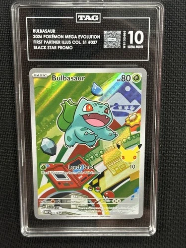 Bulbasaur First Partner Illustration Collection Black Star Promo TAG 10 PSA #37