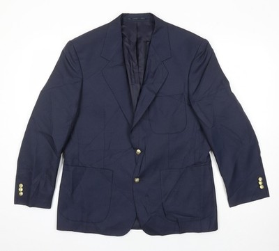 Chums Herren Sakko Anzugjacke blau Polyester Größe 40 Regular