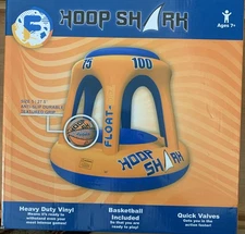 Hoop Shark Swimming Pool Basketball Hoop Orange/Blue - Inflatable Hoop