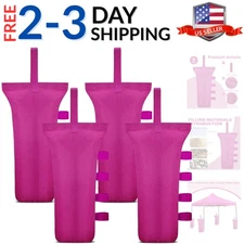 4 Pcs Pink Heavy Duty Canopy Weight Bags for Pop up Canopy Tent Leg Weights S...