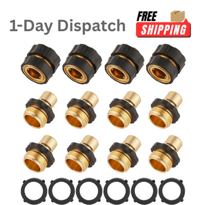 BILAL 12Pc Quick Connect Hose Fittings   3/4'' GHT
