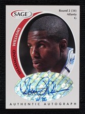 1998 SAGE Authentic Auto Platinum 16/35 Shammond Williams #A49 Auto c6f