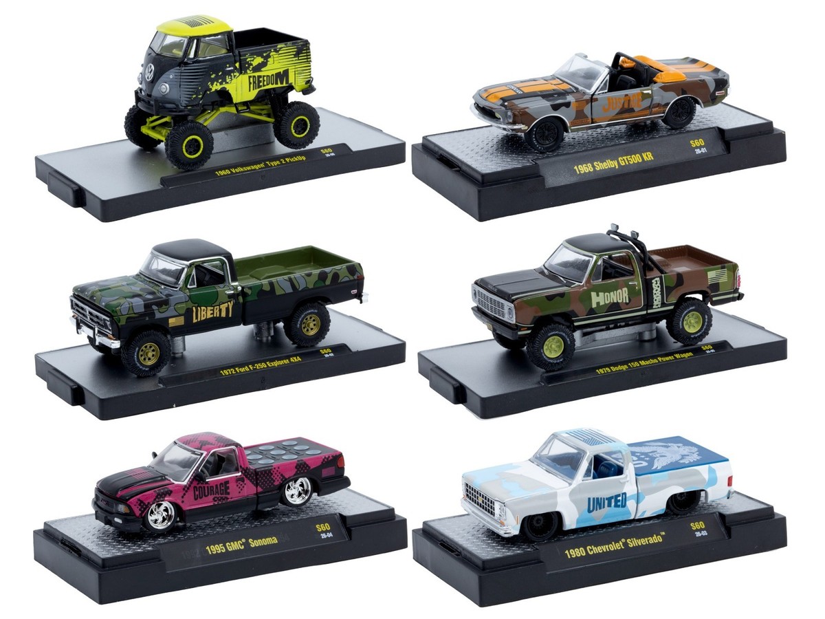 AUTO MEETS 6 CARS SET RELEASE S60 IN CASES 1/64 DIECAST BY M2