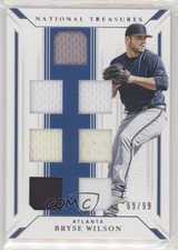2019 Panini National Treasures Game Gear Material Sevens 69/99 Bryse Wilson s3g