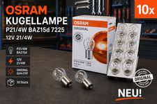 12V 21W 10 Stück Osram Glühlampen Blinker Bremse BA 15s,  Birne, Rücklicht, 7506