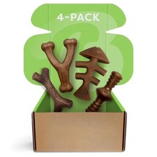 4-Pack Dog Chew Toys for Aggressive Chewers, 90lbs and Under