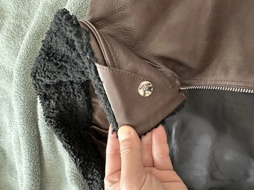 Acne Studios ABEL PWWF Leather Shearling Bomber Jacket Brown Men’s 46/small image 5