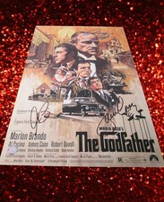 Godfather Movie Poster Cast Francis Ford Coppola Pacino Caan Signed Autographed