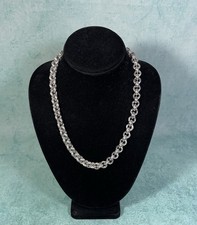Judith Ripka Sterling Silver 925 20 Heart Clasp Heavyweight Necklace 80g VTG