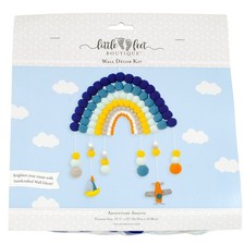 Little Feet Boutique Adventure Awaits Wall Decor Kit Hand Craft Rainbow Plane