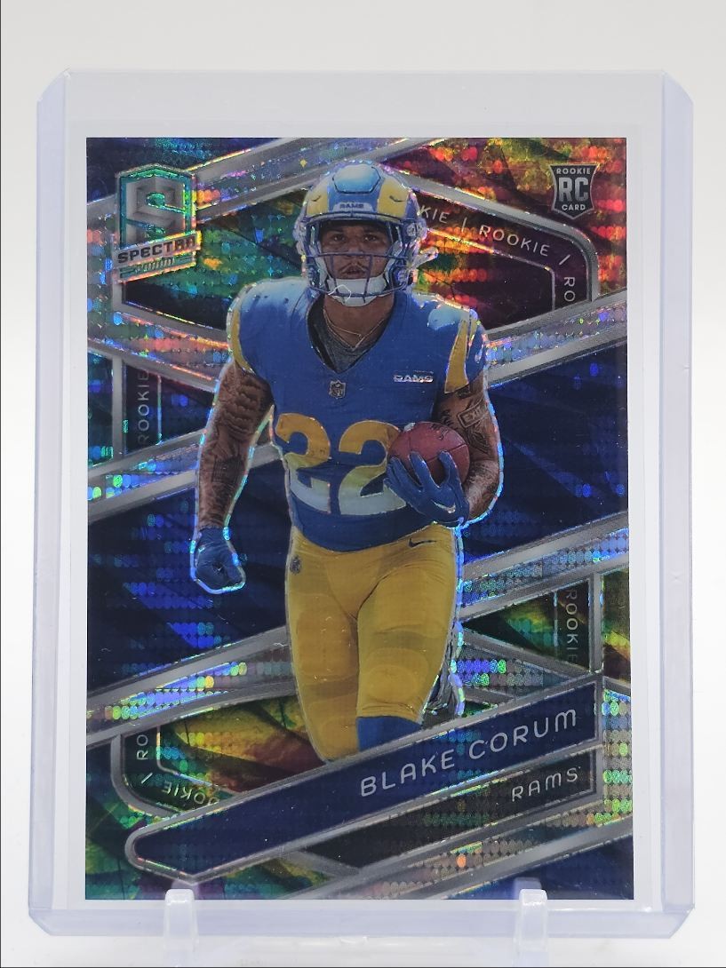 BLAKE CORUM 2024 SPECTRA ROOKIE CELESTIAL PRIZM RAMS #135 RC /99 Q4561
