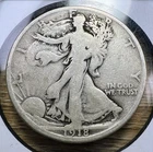 1918-S Liberty Walking Half Dollar - Actual Coin Shown - 90% Silver INV#193