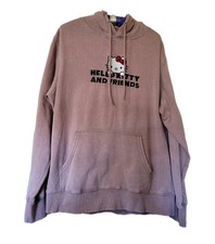 Hello Kitty And Friends Sweatshirt Hoodie Pink Graphic Kangaroo Pocket Large