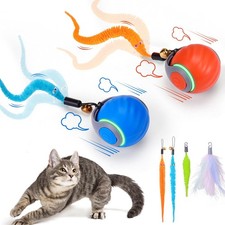 2Pack Interactive Cat Toy Ball - Automatic Interactive Cat Toys for Indoor Ca...