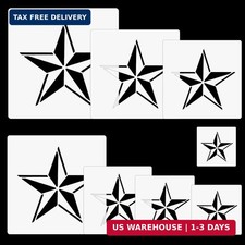 Large Star Stencil,8 Pcs Painting Stencils Reusable Different Sizes Simple Star