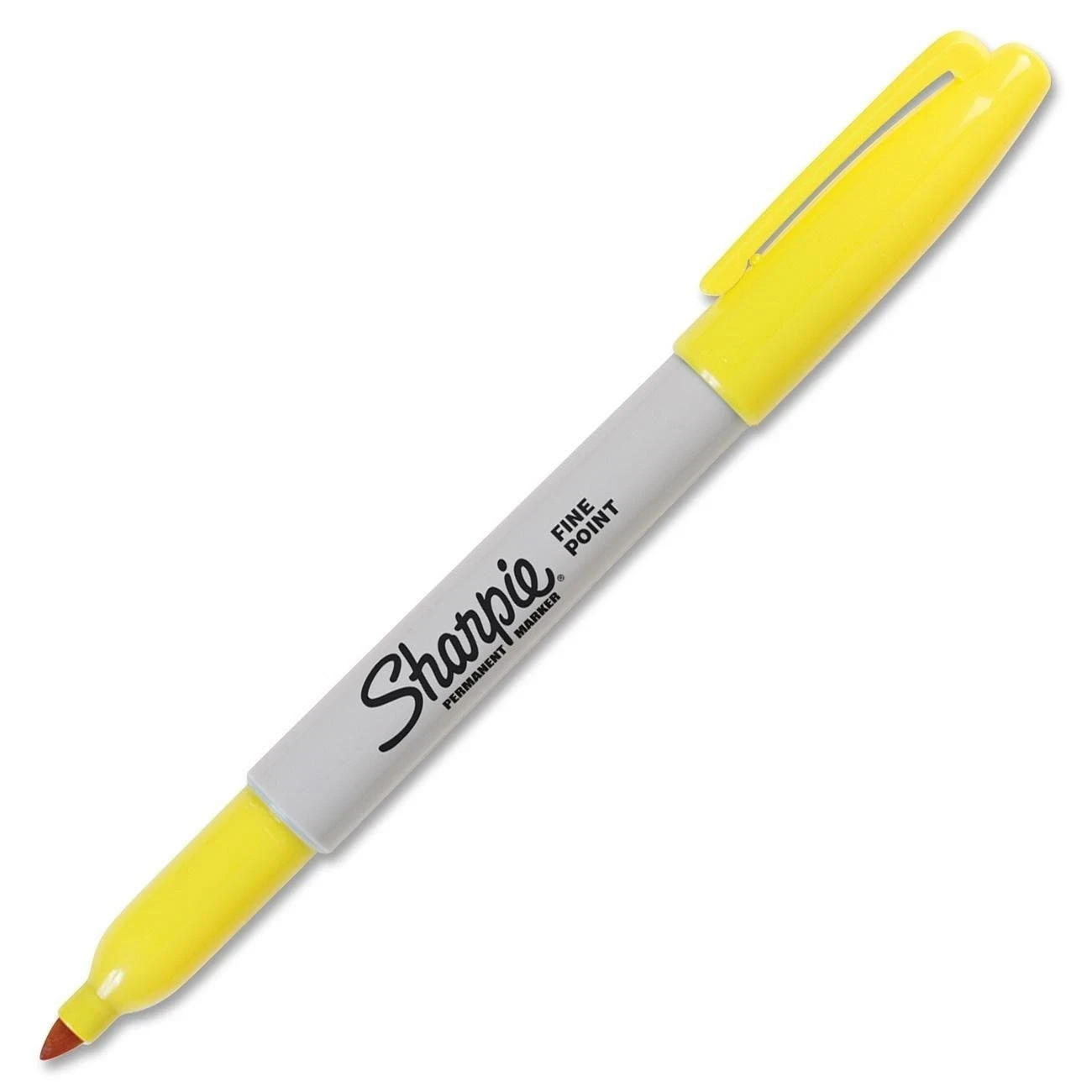 Sharpie  Yellow  Permanent  Marker Fine Point Tip  New  8 Ma