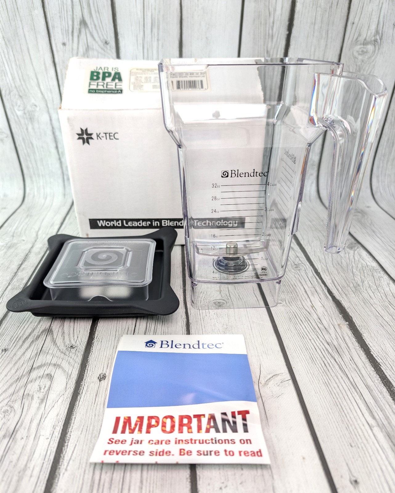 Blendtec FourSide Blender Jar & Lid 64oz 2 qt. J2 SM Blade V