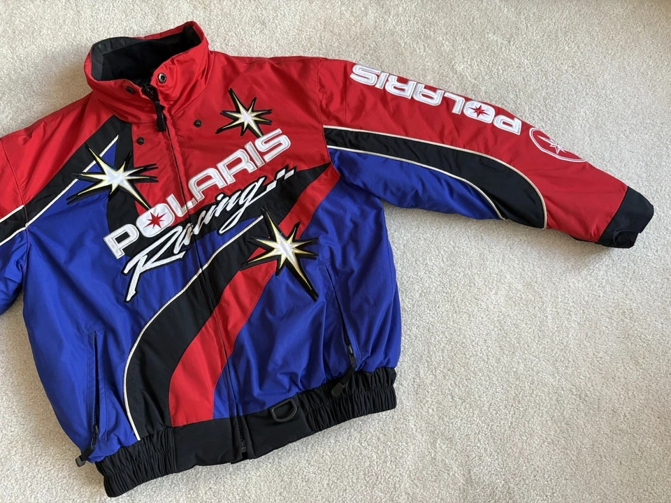 Vintage Polaris Jacket Small Mens Racing Coat Winter VTG 1990s AOP - Image 3 of 4