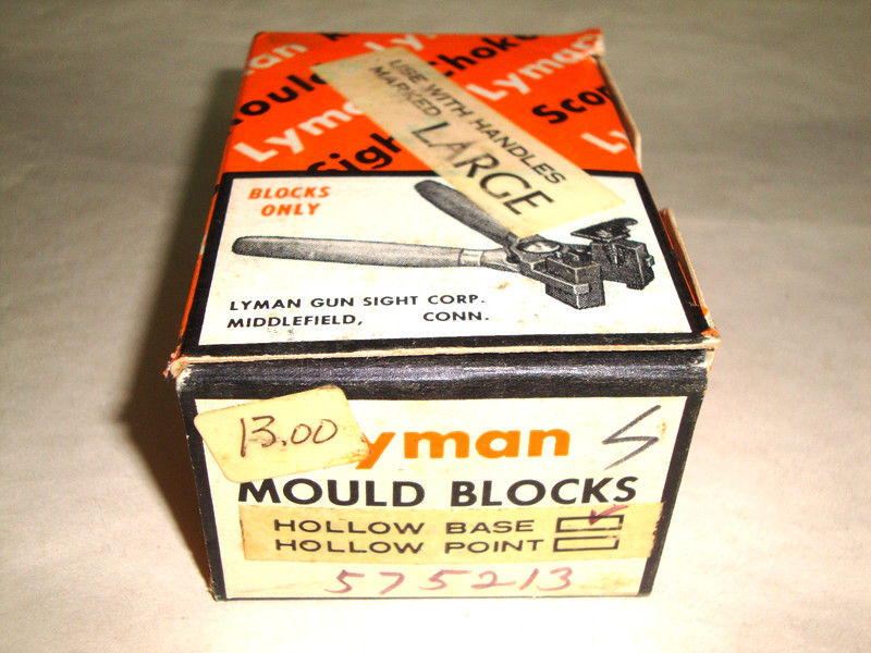NOS VINTAGE LYMAN 575213 MINIE BULLET MOULD/MOLD & HANDLE, RELOADING TOOLS