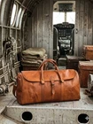 Leather Genuine Bag Travel Men Duffle Gym Luggage S Vintage Overnight Weekend
