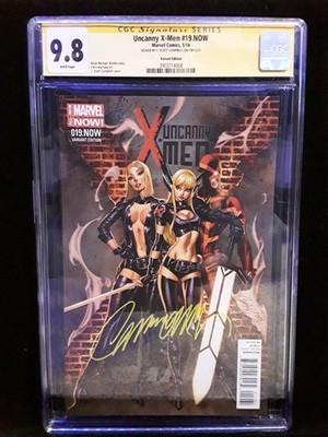 Uncanny X-Men # 19.NOW RARE 1:50 J Scott Campbell Variant CGC 9.8 SS Campbell