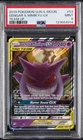 2019 POKEMON SUN & MOON TEAM UP #53 GENGAR & MIMIKYU GX PSA 9