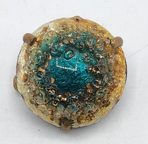 Broche Fantaisie En émaux Sur Cuivre Signée Sazerat Limoges - Vintage XXème Siècle, Occasion