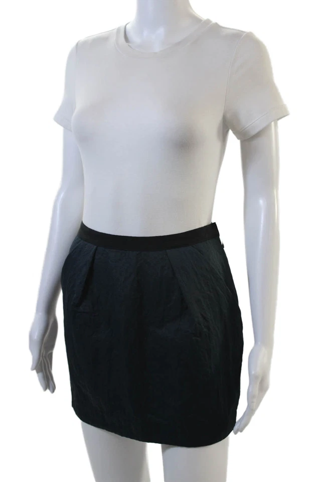 Minifalda clásica con cremallera azul Elizabeth and James para mujer talla XS Foto 2 de 4