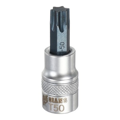 Torx Bit Socket T50 3/8'' Drive 1.97'' Length S2 Steel Bit CR-V Socket