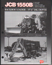 1989 JCB "1550B" Backhoe Loader Brochure Leaflet