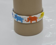 Beaded Multicolor Elephant Design Colorful Bracelet 6" Adjustable