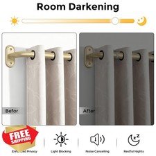 Gold Curtain Rod 28-48 Inch - Wrap Around Blackout Drapery Rod